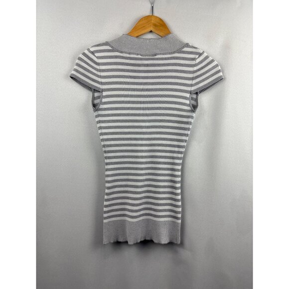 Rue21 Womens Medium Striped V-Neck Knit Top - Picture 4 of 4